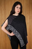 Irish Linen and Silk Wallace Shawl, Charcoal