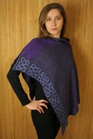 Image for Irish Merino Wool Ballater Shawl, Grape