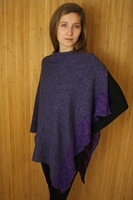 Image for Irish Linen and Silk Cape, Grape