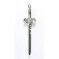 GM Belt Chrome Finish Celtic Sword Kilt Pin