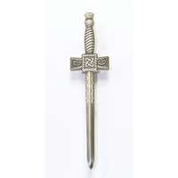 Image for GM Belt Antique Silver Finish Thistle Sword Kilt Pin