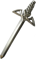 Image for GM Belt Antique Silver Finish Modern Claymore Kilt Pin