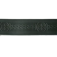 GM Belt Celtic Knot Hide Embossed Velcro Kilt Belt
