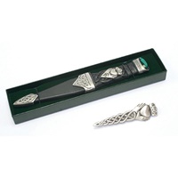 GM Belt Chrome Finish Sgian Dubh Dress with Claddagh