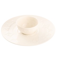 Image for Belleek Classic Trinity Knot Chip and Dip Set