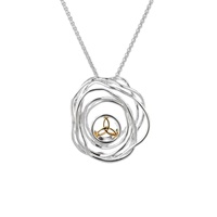 Image for Sterling Silver and 10K Yellow Gold Celtic Cradle of Life Pendant