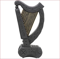 Image for Irish Turf Resin Celtic Harp