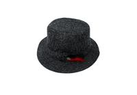 Image for Hanna Hats Harris Tweed Irish Walking Hat, Black/Charcoal