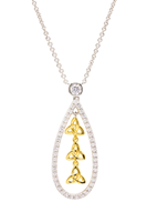 Image for Sterling Silver Gold Plated CZ Trinity Knot Necklace