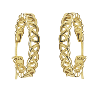 Image for 14kt Gold Vermeil Celtic Hoop Small Earrings
