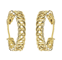 14kt Gold Vermeil Celtic Hoop Large Earrings