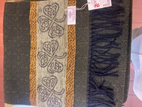 Image for Calzeat Celtic Border Jacquard Scarf, Shamrock