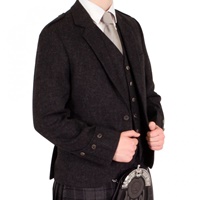 Argyll Jacket and Vest Charcoal Tweed
