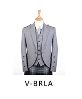 Braemar Jacket and Vest Light Grey Arrochar Tweed