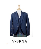 Braemar Jacket and Vest Navy Arrochar Tweed