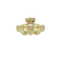 Image for Facet 14K Yellow Gold Irish Claddagh Ring