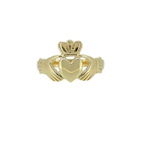 Facet 14K Yellow Gold Irish Claddagh Ring