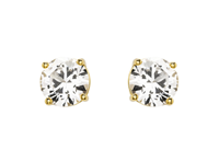 Image for 14k Gold Vermeil White Sapphire Stud Earrings