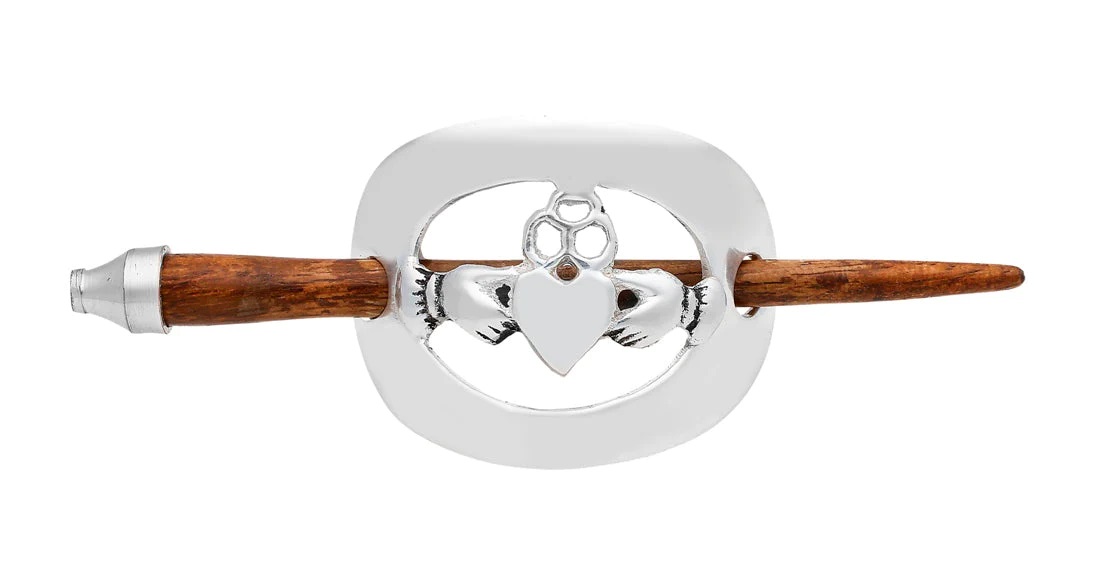Amethyst Dublin Large 6 Trinity Hairslide.Silver plated. Made in Ireland Hair Accessories – Sullivan Vitamins & Irish Shop main image 3