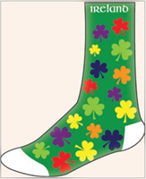 Image for Baby Socks Green with Multicolor Shamrocks