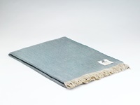 Image for Irish Linen Throw Blanket, Dove Grey