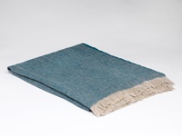 Image for Irish Linen Throw Blanket, Bluebird