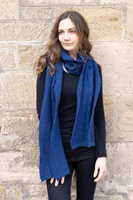 Image for Bill Baber Donegal Merino Wool Islay Scarf, Deep Blue