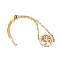 Image for 14kt Gold Vermeil Celtic Tree of Life Bracelet with Enamel and Cubic Zirconia