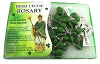 Image for Nickle and Ceramic Green Shamrock Rosary Beads