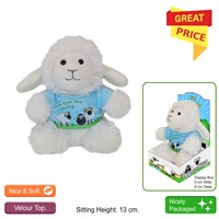 Image for Small Soft Sheep Wearing A Scenic T-Shirt In Shelf Box