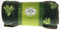 Image for Green Shamrock Irish Baby Blanket