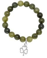 Image for Connemara Marble Stretch Bracelet With Shamrock Charm