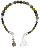 Image for Connemara Marble Open Bracelet Trinity Knot