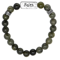 Image for Connemara Marble Faith Message Bracelet