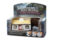 Image for Scottish Ceramic Croft Incense Burner and Turf Incense Set