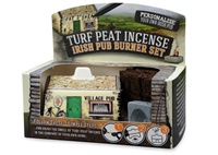 Image for Irish Ceramic Village Pub Incense Burner and Turf Incense Set