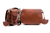 Tinnakeenly Leather Luxury Irish Saddle Bag, Tan