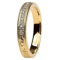 Image for Aishling 14kt Yellow Gold and Diamond Wedding Band