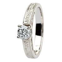 Aishling White Gold Round Cut Engagement Ring