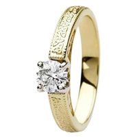 Image for Aishling Yellow Gold Round Cut Engagement Ring