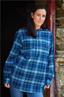 Image for Lee Valley LV8 Ladies Irish Grandfather Shirt Blue Plaid