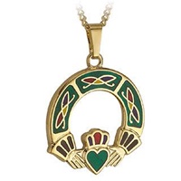 Image for Gold Plated Claddagh Pendant