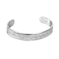 Image for Stainless Steel Engraved Trinity Celtic Cuff Bangle