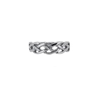 Image for Celtic Knot Weave White Gold Ring 14K