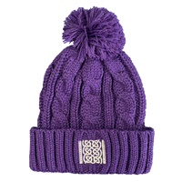 Image for Book of Kells Cable Knit Bobble Hat, Purple