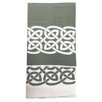 Image for Book of Kells Celtic Reversible Scarf, Thyme Green/Grey