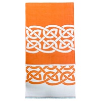 Book of Kells Celtic Reversible Scarf, Orange/Grey