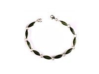 Image for Irish Connemara Marble Stone Set Silver Celtic Bracelet