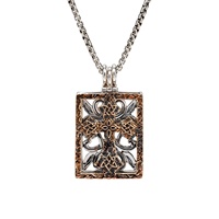 Image for Sterling Silver and Bronze Eclipse Cross 10-Way Pendant