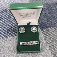 Image for Mullingar Pewter Tie Pin and Cufflinks Set, Celtic Knot